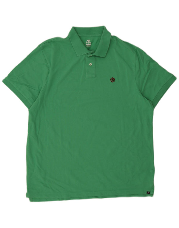Nike muška polo majica 2XL zeleni pamuk