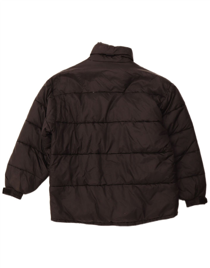 Vintage muška podstavljena jakna UK 42 XL crni poliester