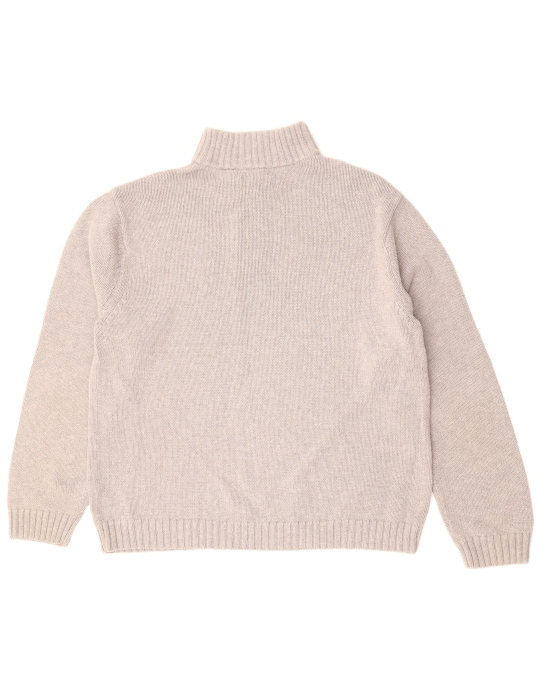 CHAPS Mens Zip Neck Jumper Sweater Large Grey Cotton