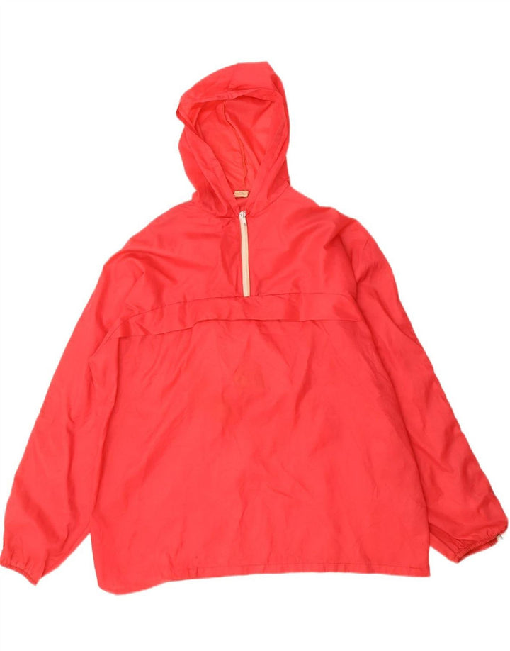 CHAMPION Womens Oversized Graphic Hooded Anorak Jacket UK 14 Medium Red