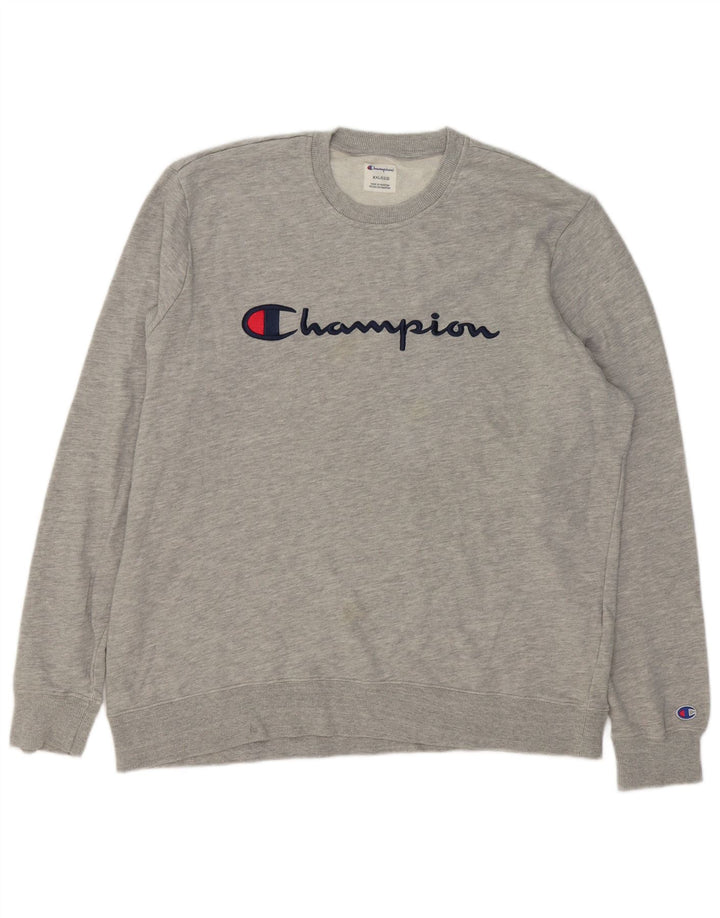 Champion muški džemper s grafičkim motivima 2XL, sivi flekasti pamuk