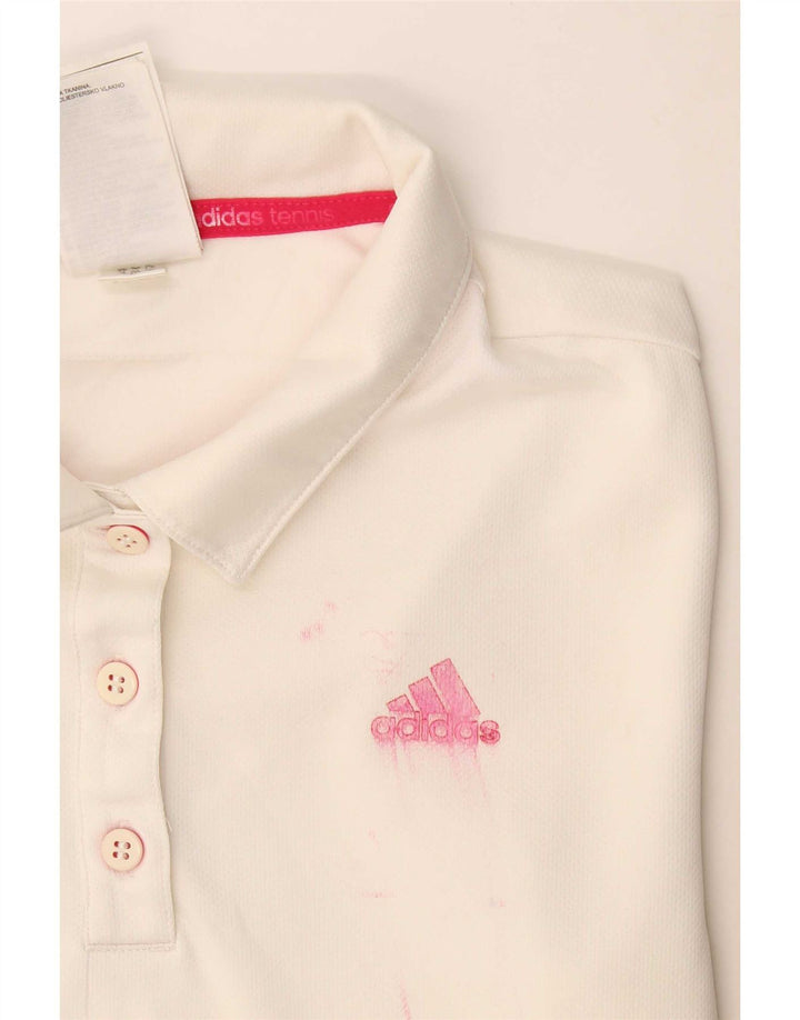 Adidas ženska polo majica Climalite UK 8/10 mali bijeli poliester