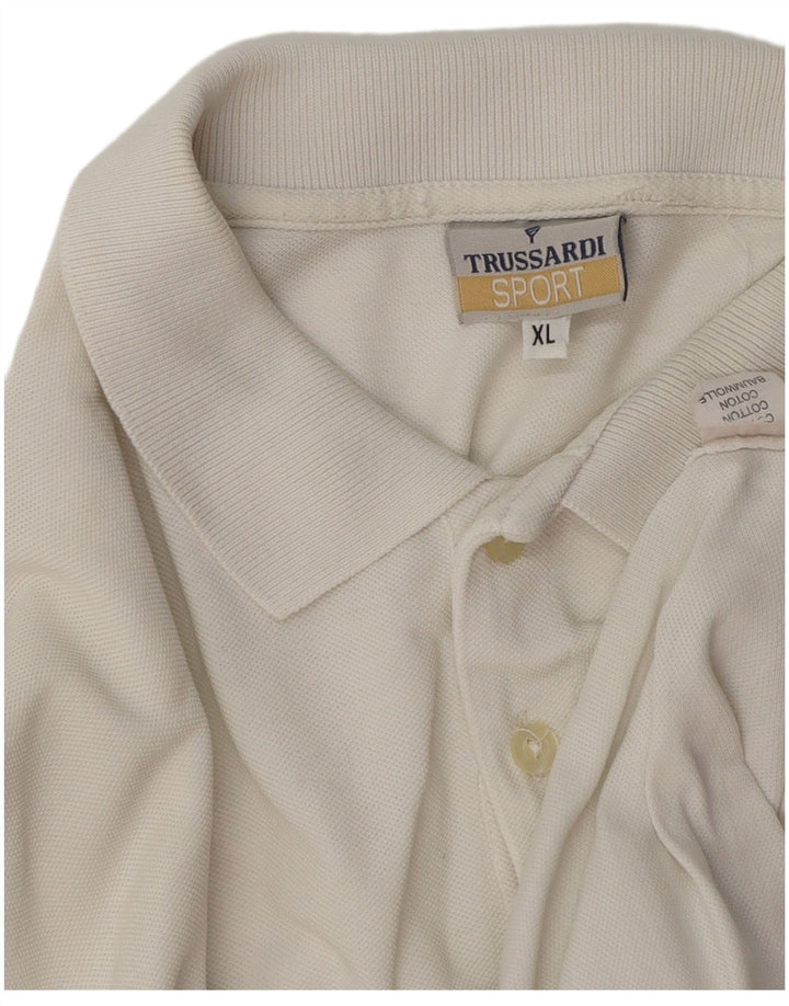 TRUSSARDI muška polo majica XL bijeli pamuk