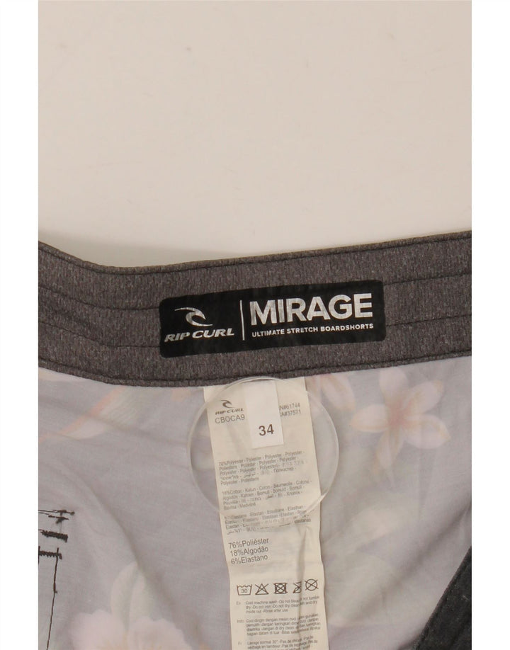Rip Curl muške kratke kupaće hlače Mirage, veliki sivi cvjetni poliester