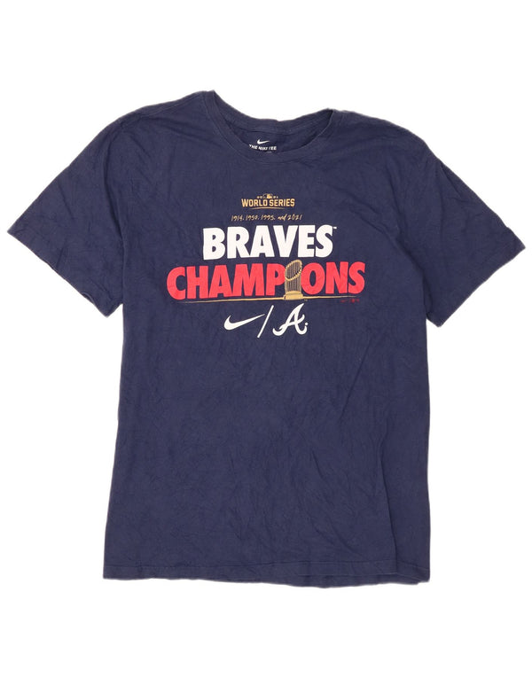 Nike Mens Braves Champions Graphic T-Shirt Top XL tamnoplavi pamuk