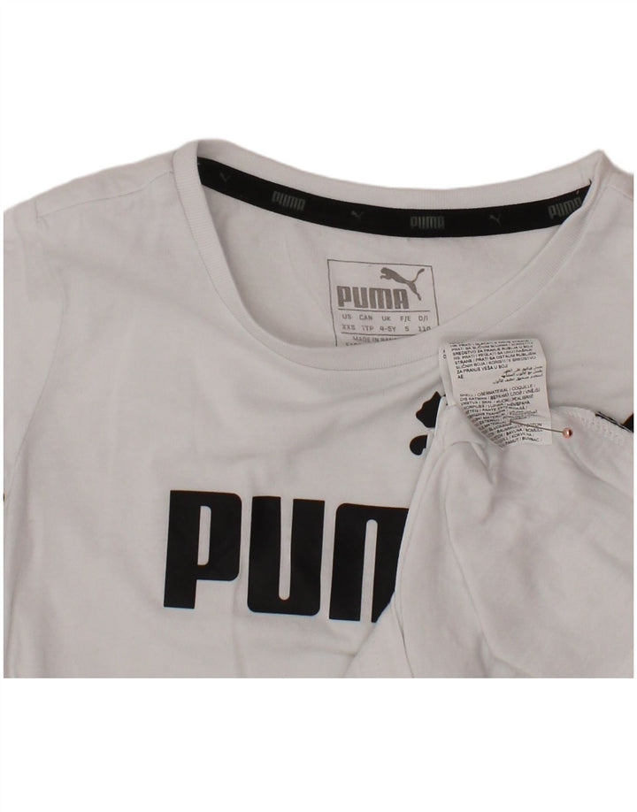 PUMA Majica kratkih rukava s grafičkim motivima PUMA, 4-5 godina, bijeli pamuk