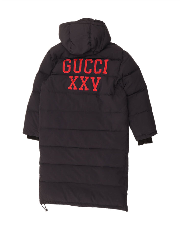 Gucci muški grafički podstavljeni kaput s kapuljačom IT 46 veliki crni poliamid