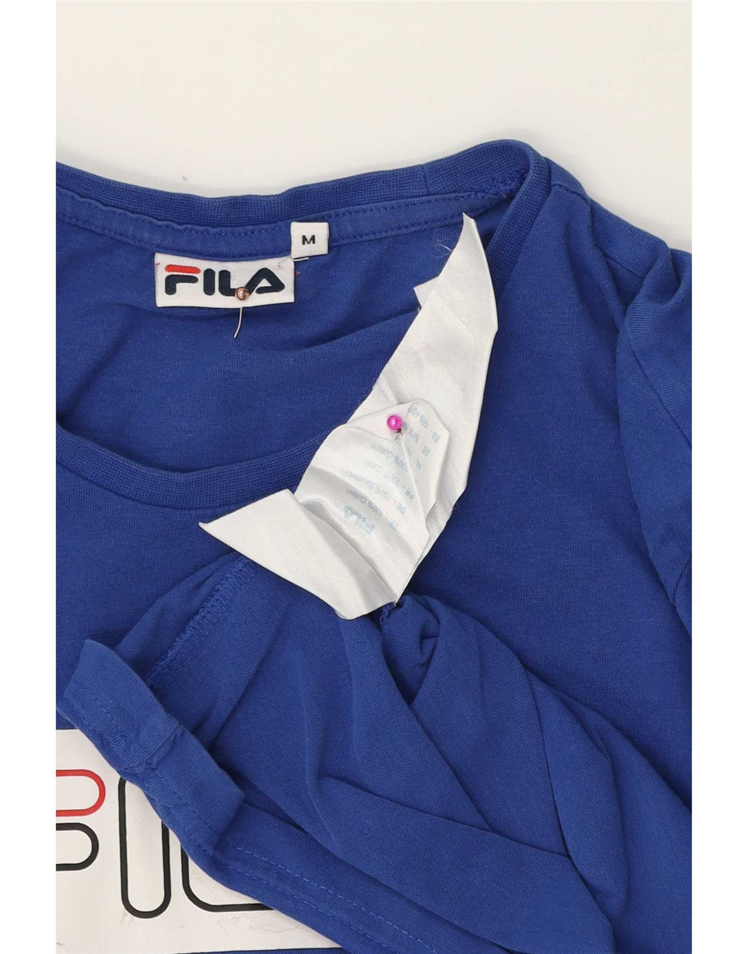 Fila muška majica kratkih rukava srednje plavi pamuk