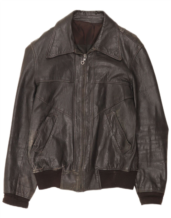 Vintage muška kožna jakna UK 36 Mala crna