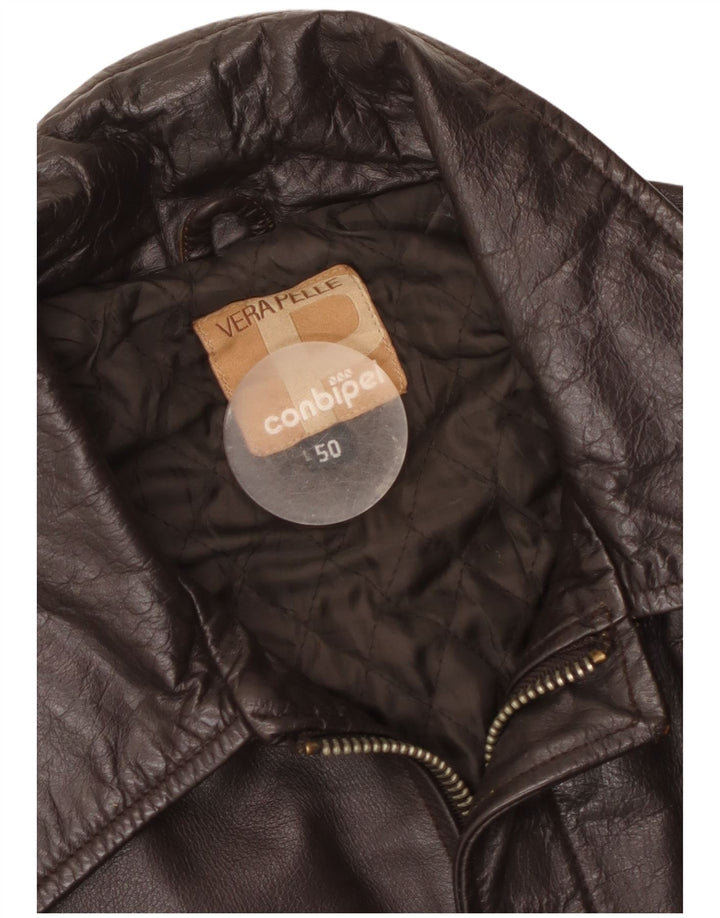 Conbipel muška kožna jakna IT 50 Large Brown Leather