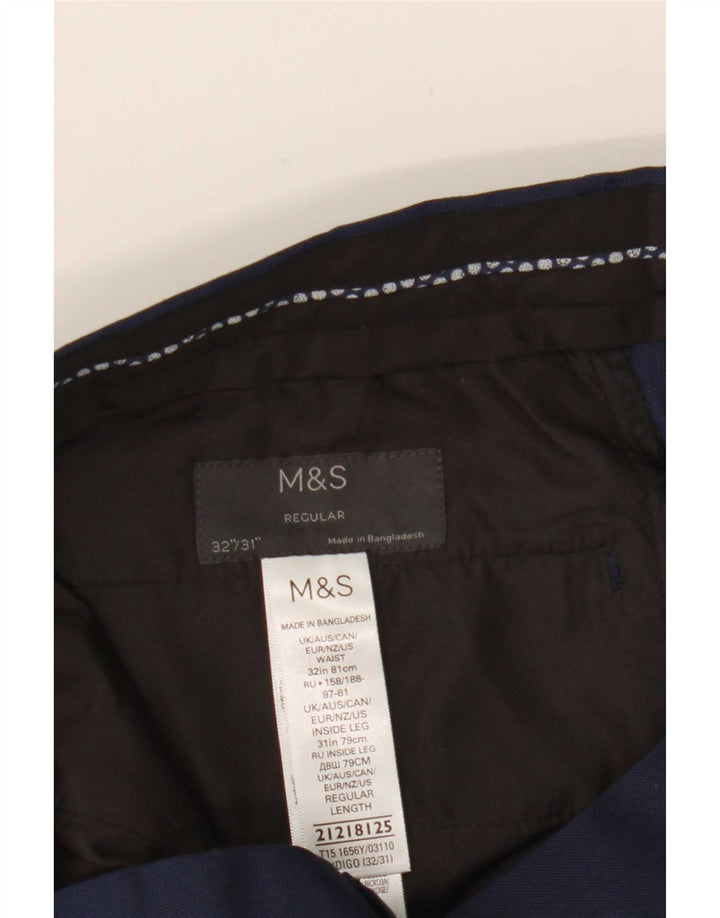 Marks & Spencer muške hlače ravnog odijela W32 L31 tamnoplavi poliester