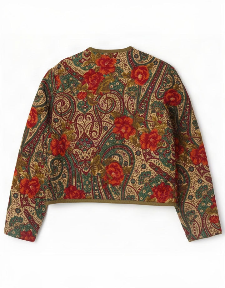Vintage ženska bomber jakna UK 14 srednje raznobojni paisley