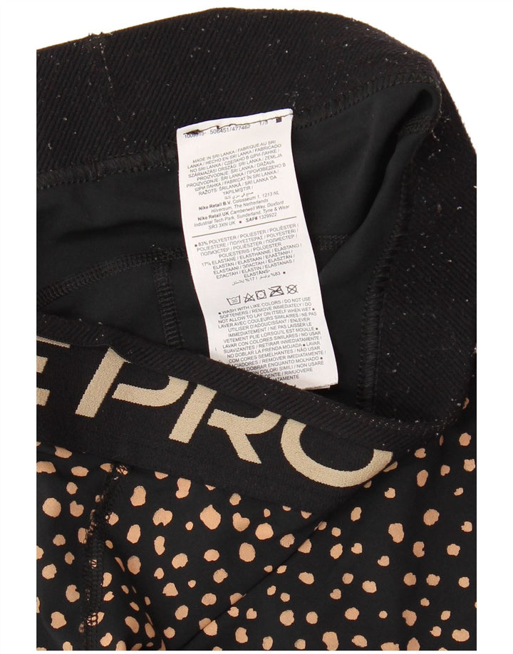 NIKE ženske Graphic Capri tajice UK 12 srednje crne točkice od poliestera