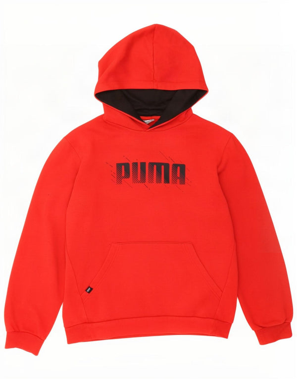 Puma majica s kapuljačom za djevojčice 13-14 godina, crveni pamuk