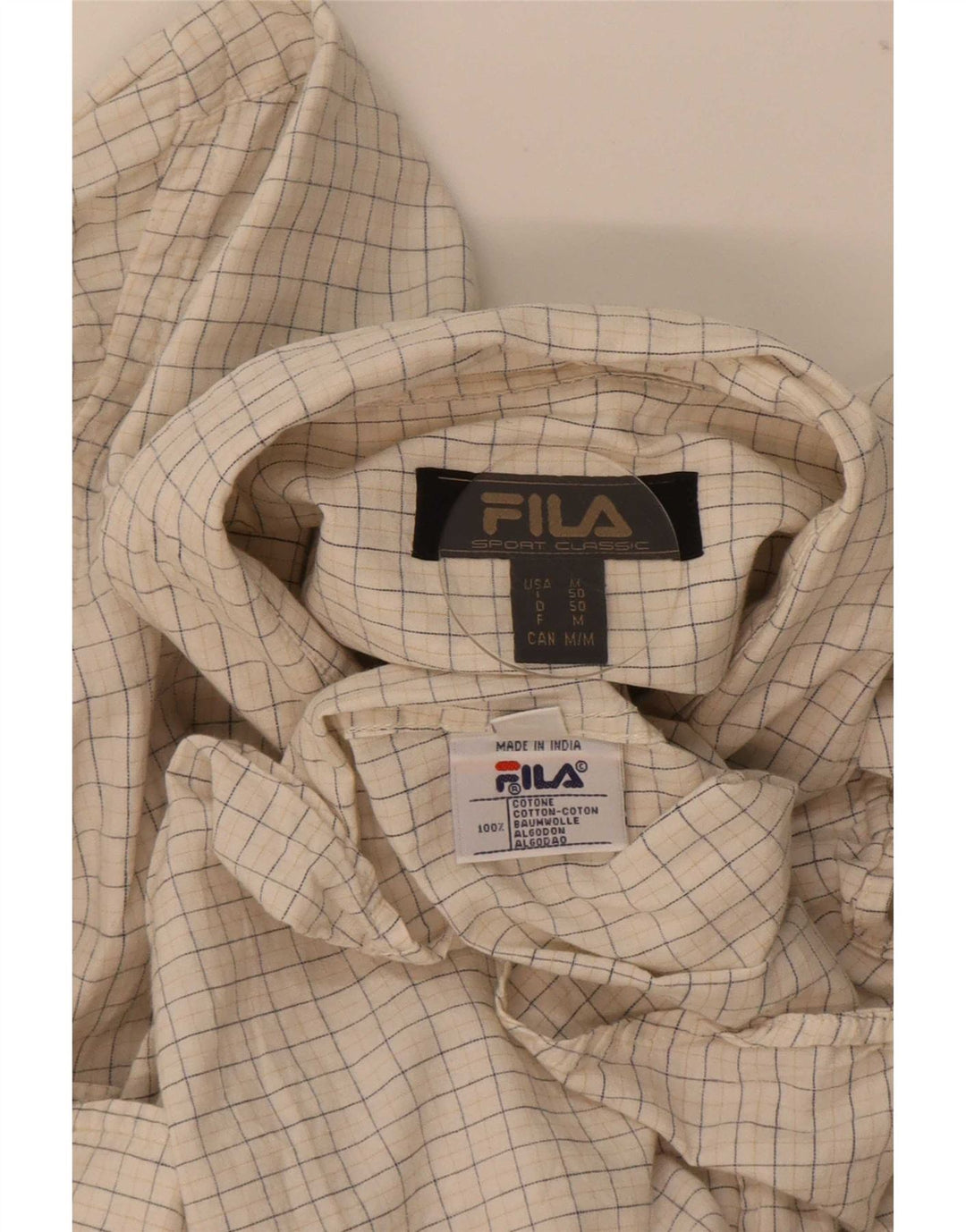 Fila Muška košulja Srednje bež karirani pamuk