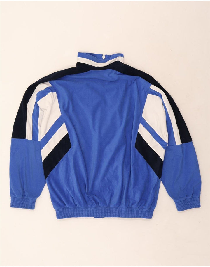 Vintage muška gornja jakna trenirke IT 48 poliester srednje plave boje