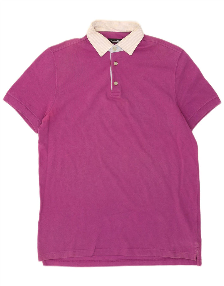Massimo Dutti muška polo majica srednje ružičaste boje, pamuk