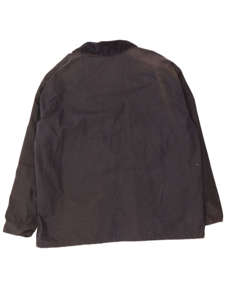 ROYAL SPENCER Muška jakna od voštanog pamuka širokog kroja UK 42 XL tamnoplavi pamuk