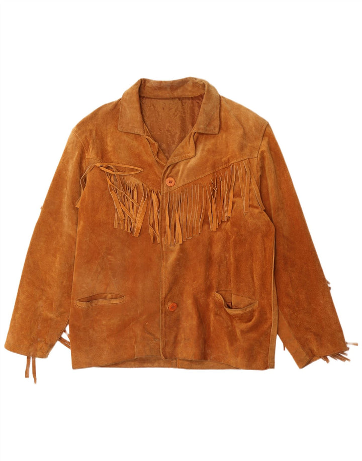 Vintage muška antilop jakna IT 52 XL smeđa kaubojska