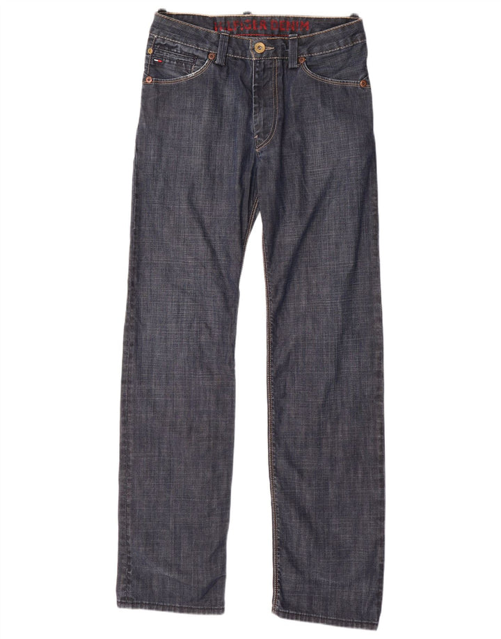 TOMMY HILFIGER Muške ravne traperice W30 L34 tamnoplavi pamuk