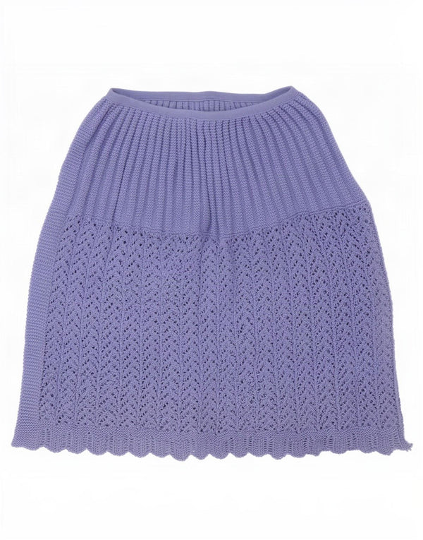 Vintage Womens Knit Wrap Skirt XS W24 Purple