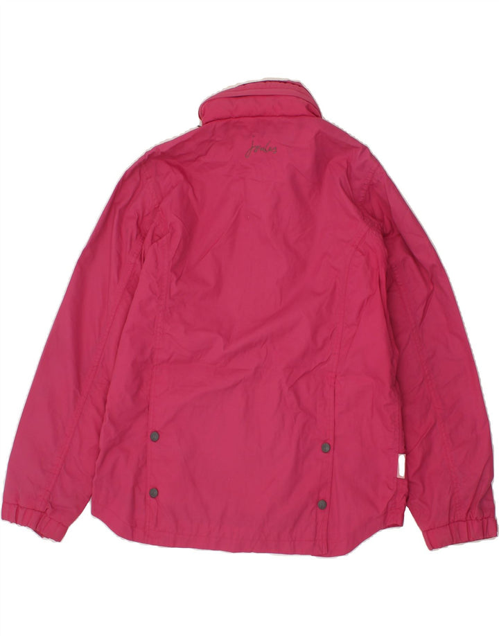 JOULES Womens Hooded Rain Jacket UK 10 Small Pink Nylon Vintage Joules and Second-Hand Joules from Messina Hembry 