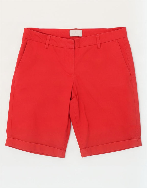 Conte of Florence Womens Chino Shorts IT 42 Medium W30 Red Cotton