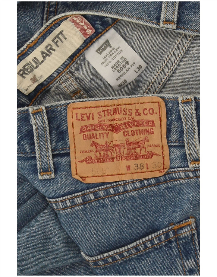 Levi's muške 505 ravne traperice regularnog kroja W38 L30 plavi pamuk