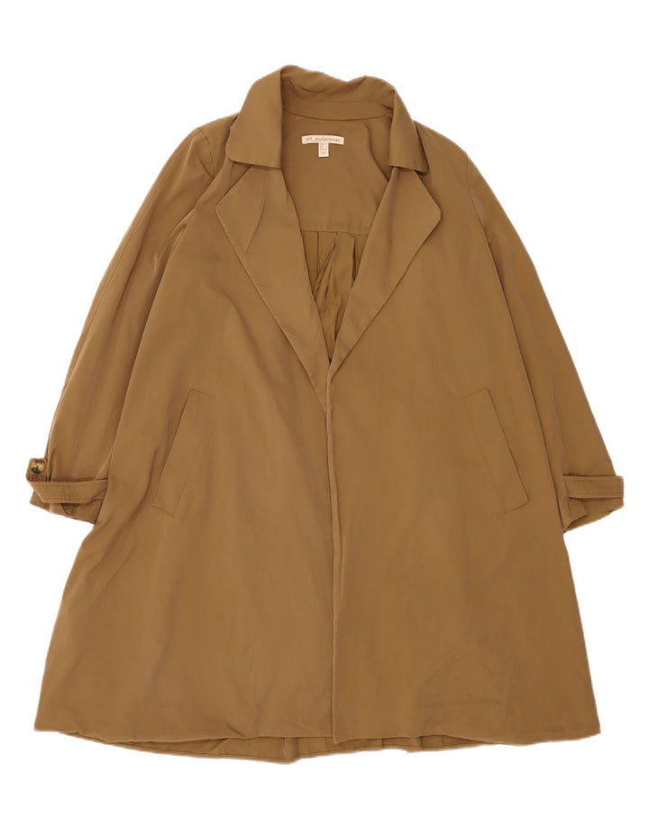 Vintage ženski otvoreni trenč kaput UK 10 Small Brown