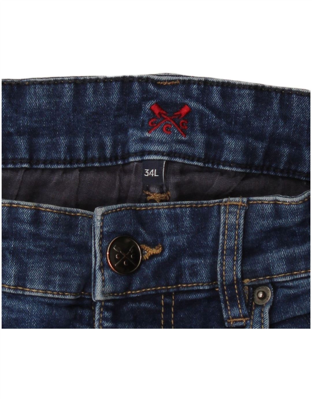 Crew Clothing Muške uske traperice W32 L34 Plava