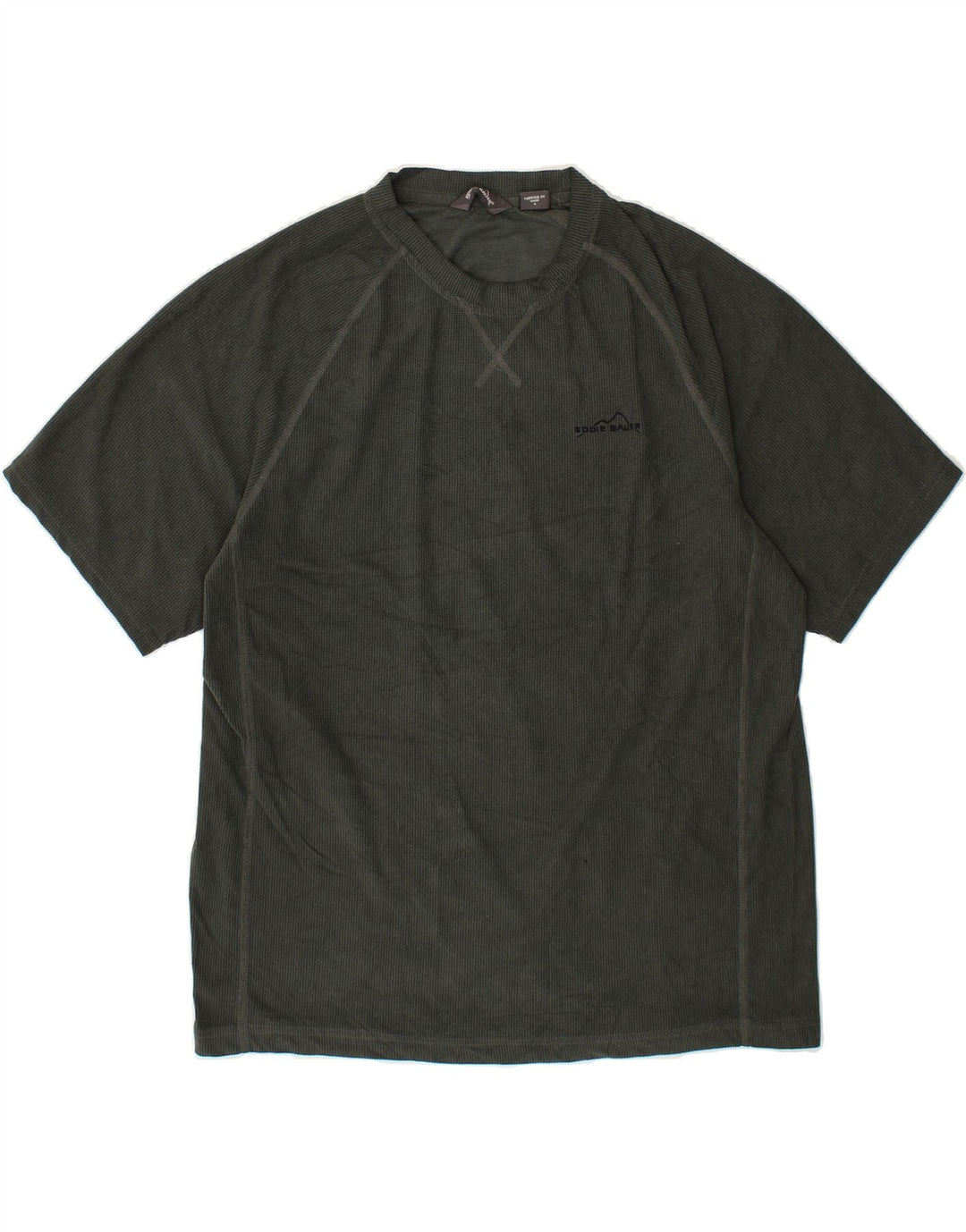 EDDIE BAUER Mens T-Shirt Top Large Grey Polyester Vintage Eddie Bauer and Second-Hand Eddie Bauer from Messina Hembry 