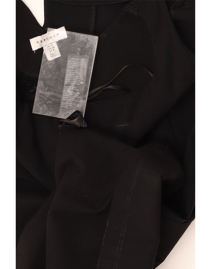 TOPSHOP Womens Halter Dress UK 12 Medium Black Viscose Vintage Topshop and Second-Hand Topshop from Messina Hembry 