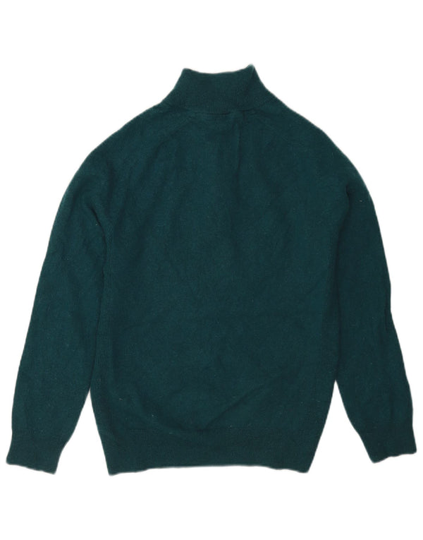 Crew Clothing Ženski pulover s izrezom s patentnim zatvaračem UK 12 Srednje zelena merino vuna