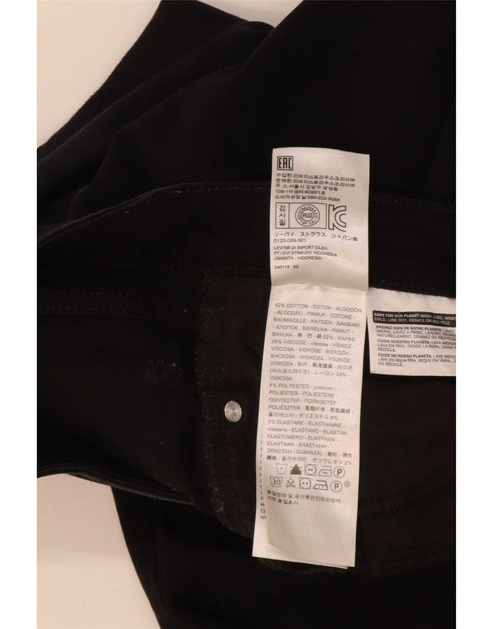 Levi's ženske 715 Bootcut traperice W26 L32 crni pamuk