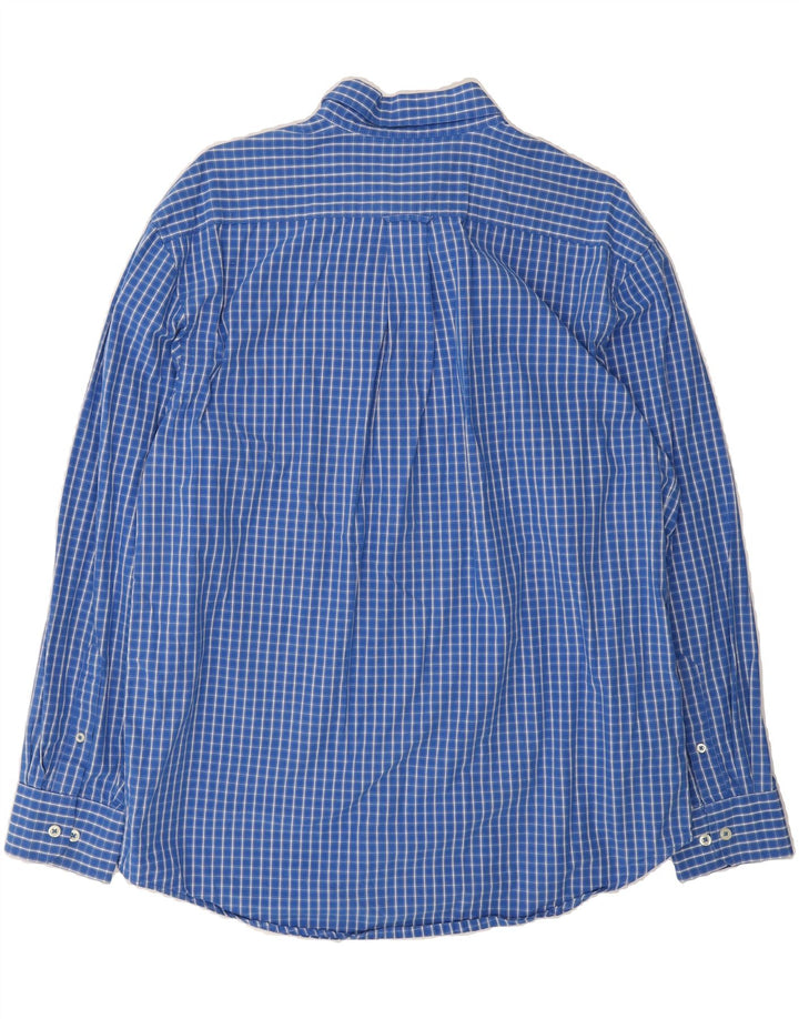 IZOD Mens Shirt Large Blue Check Cotton Vintage Izod and Second-Hand Izod from Messina Hembry 