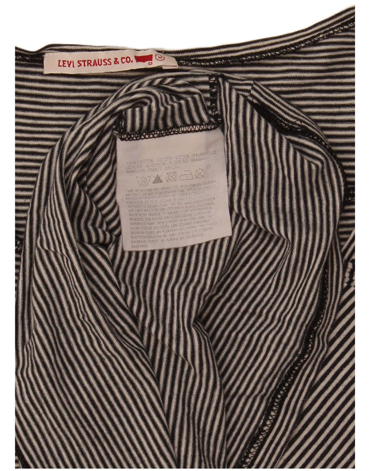 Levi's ženska majica dugih rukava UK 14 srednje crne pruge od pamuka