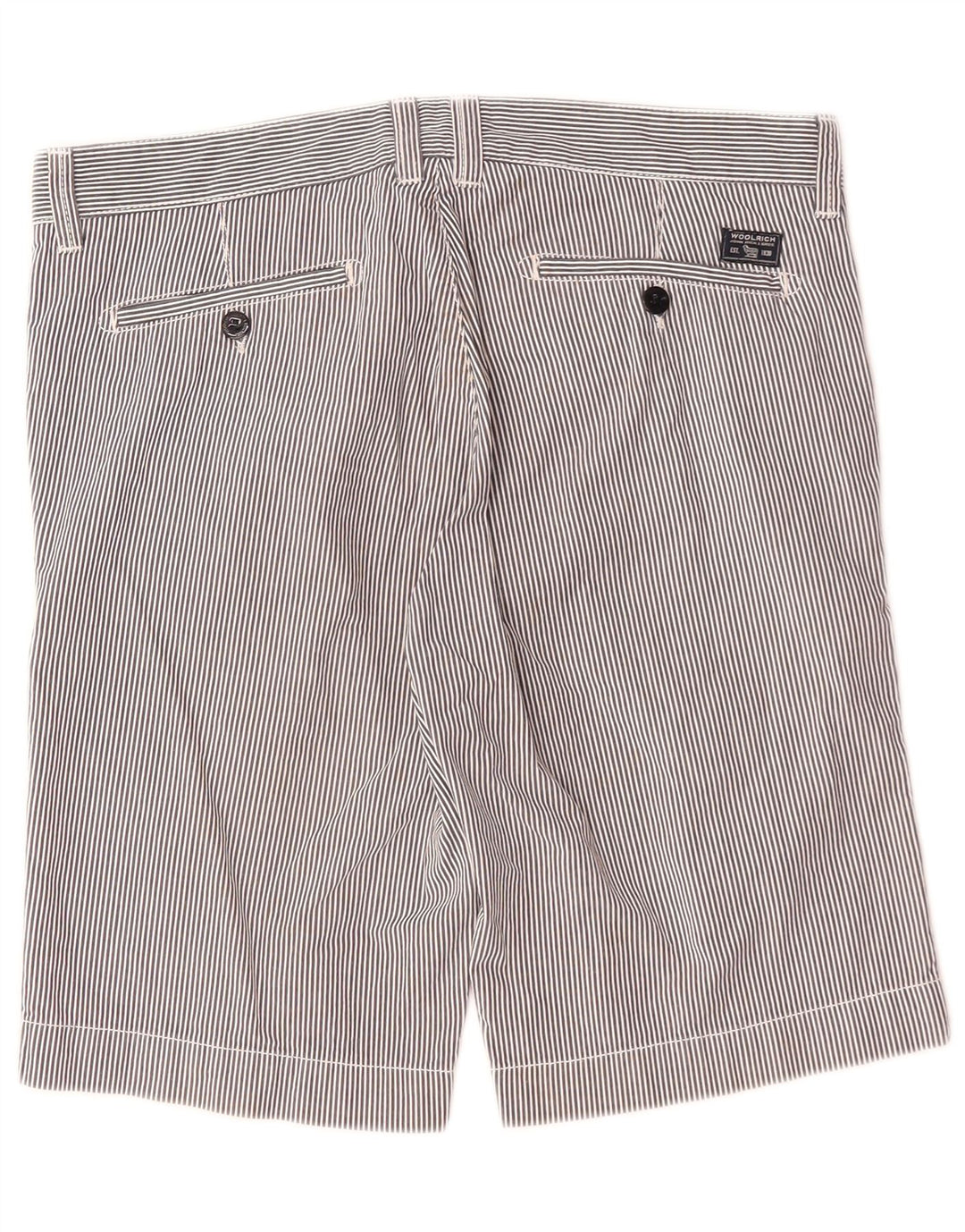 Woolrich Muške chino kratke hlače W33 srednje tamnoplave pamučne pruge