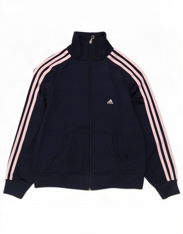 Adidas ženska gornja jakna za trenirku UK 14 Medium tamnoplavi poliester