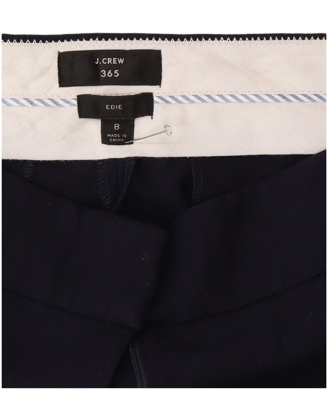 J. Crew ženske Edie ravne chino hlače US 8 srednje veličine W32 L32 tamnoplave
