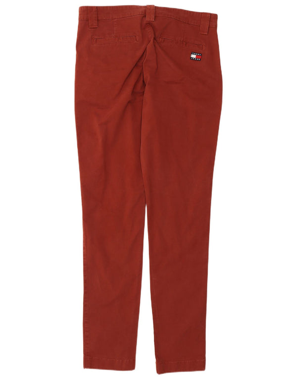 Tommy Hilfiger Muške uske chino hlače W32 L34 Crveni pamuk