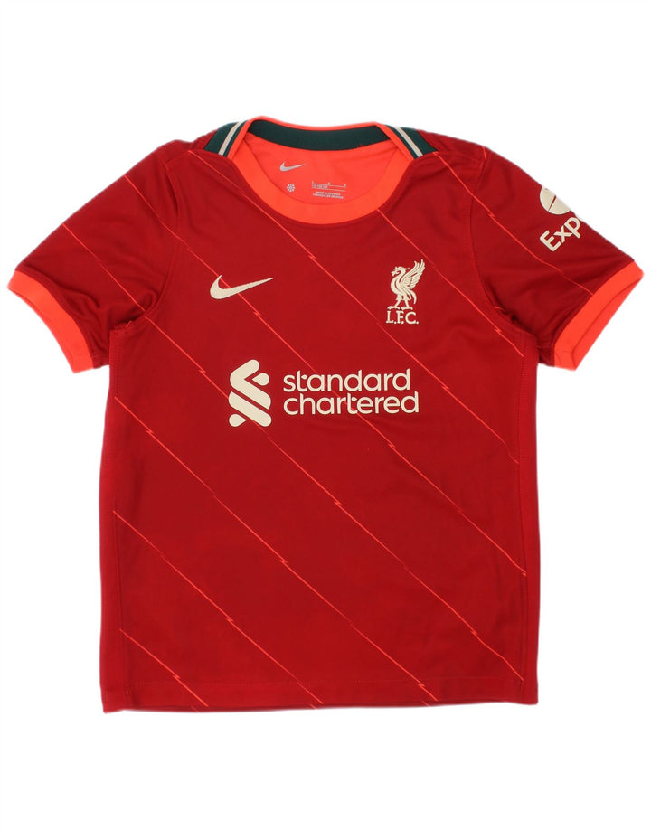 Nike Boys Liverpool Graphic T-Shirt Top 6-7 Years Large Red Poliester