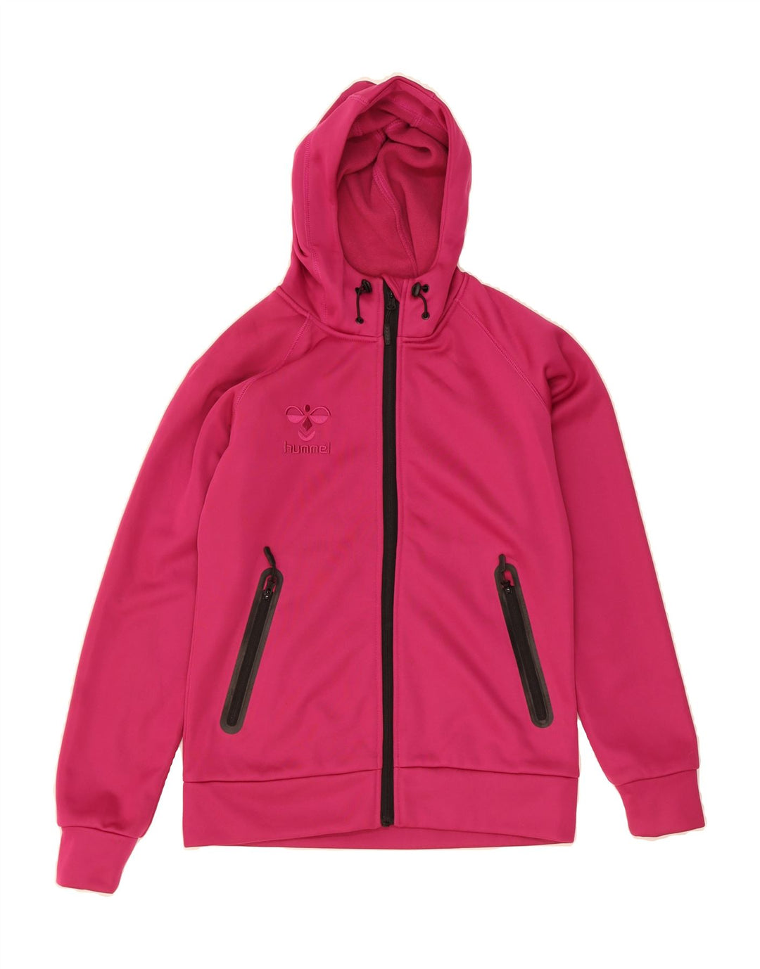HUMMEL Womens Zip Hoodie Sweater UK 10 Small Pink Polyester Vintage Hummel and Second-Hand Hummel from Messina Hembry 