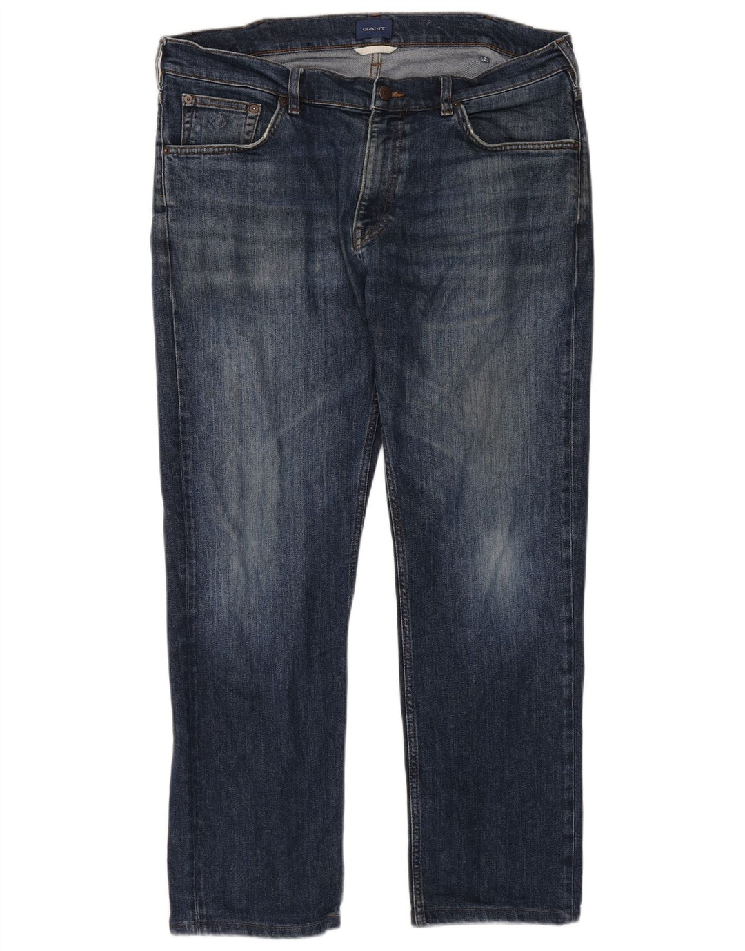 Gant Mens Regular Straight Jeans W36 L32 Plavi pamuk