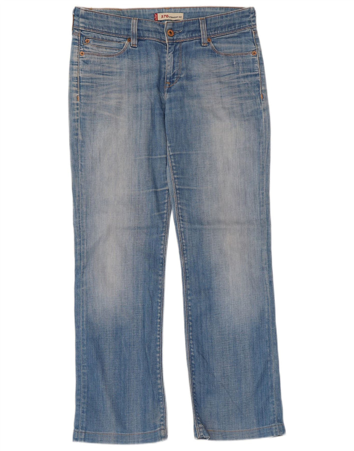 Levi's ženske ravne traperice 570 W34 L29 plavi pamuk