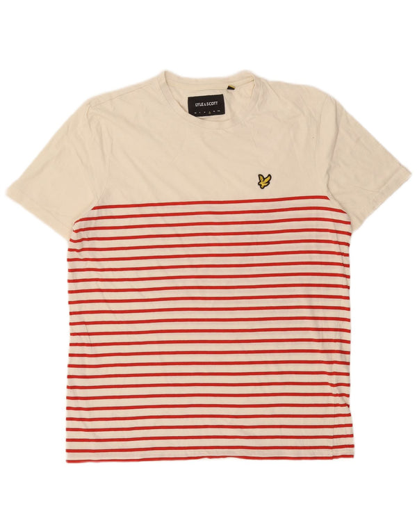 Muška majica kratkih rukava Lyle & Scott, veliki pamuk na bijele pruge