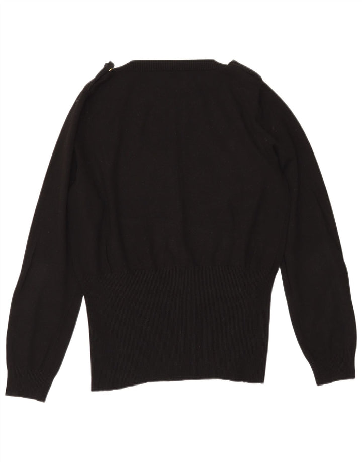 MARELLA Ženski vojni džemper s V-izrezom UK 20 2XL crna viskoza