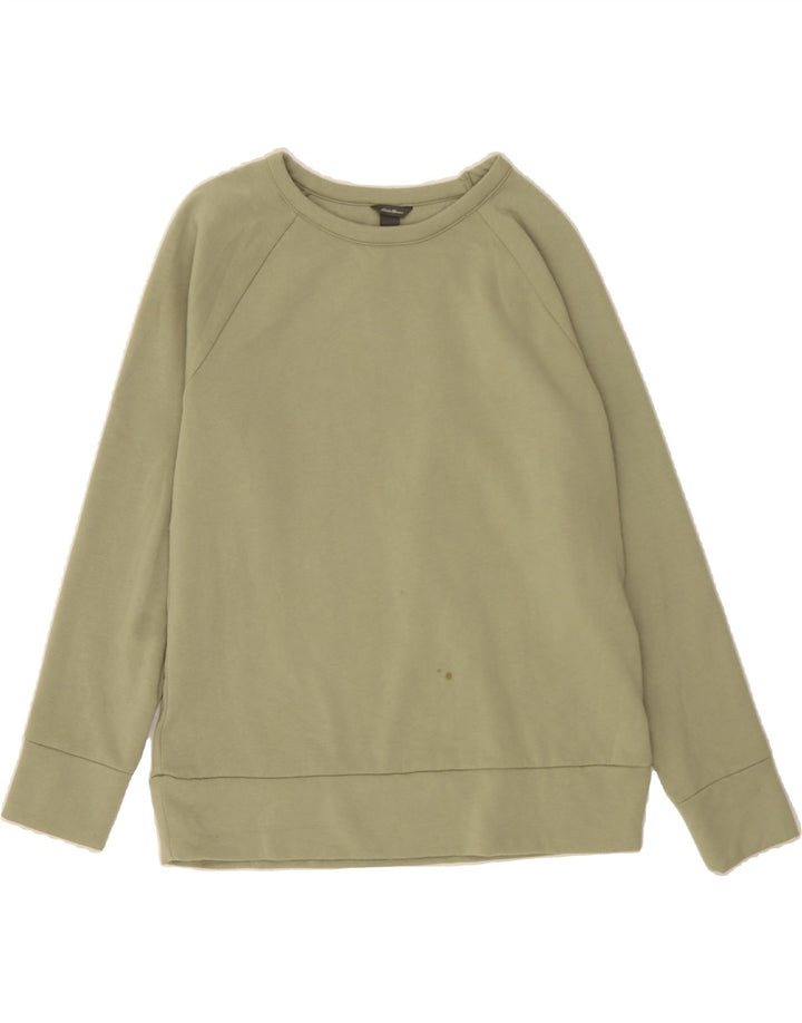 EDDIE BAUER Womens Oversized Sweatshirt Jumper UK 10 Small Green Polyester Vintage Eddie Bauer and Second-Hand Eddie Bauer from Messina Hembry 