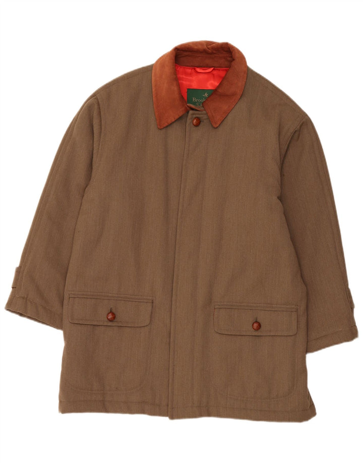 Brooksfield muški kaput IT 50 Large Brown Colourblock