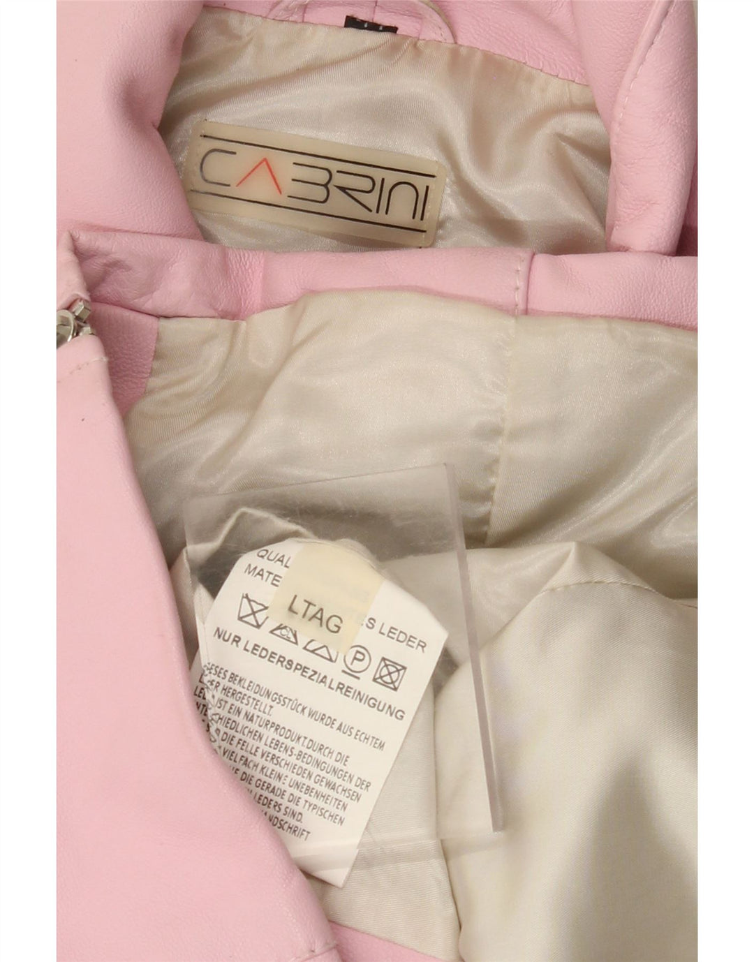 CABRINI ženska kožna jakna UK 16 velika ružičasta koža
