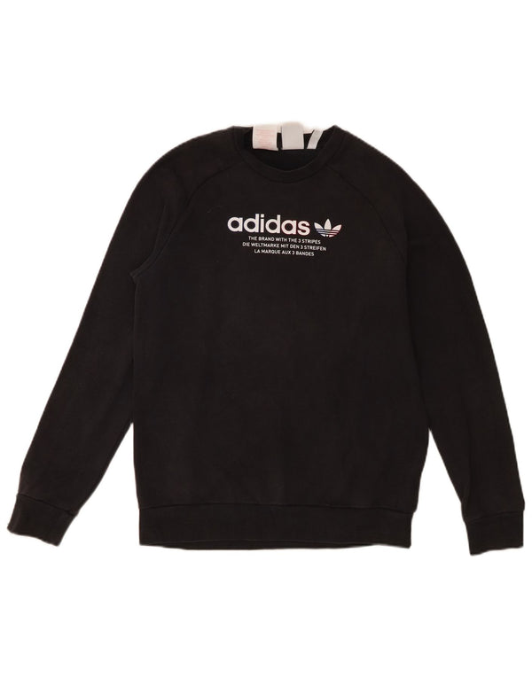 Adidas majica s grafičkim motivima za dječake 13-14 godina, crni pamuk